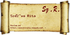 Száva Rita névjegykártya